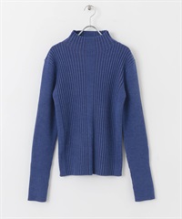 UR TECH illi 不規則羅紋高領針織衫(藍色-one-其他藍色)