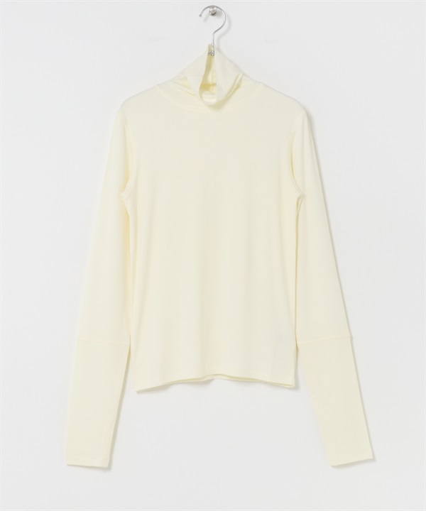 基本款高領上衣(米色-one-OFF WHITE)