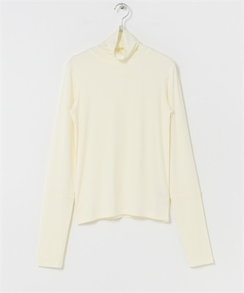 基本款高領上衣(米色-one-OFF WHITE)