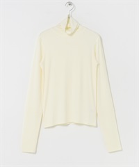 基本款高領上衣(米色-one-OFF WHITE)