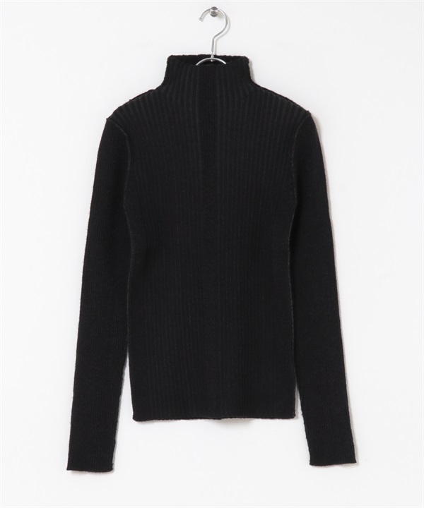 illi 不規則羅紋高領針織衫(炭灰色-one-其他灰色)