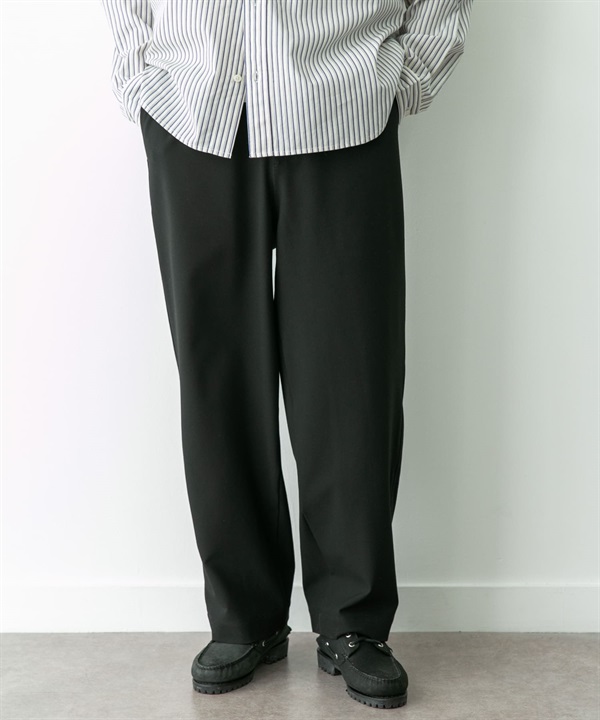 高機能寬版直筒輕便長褲