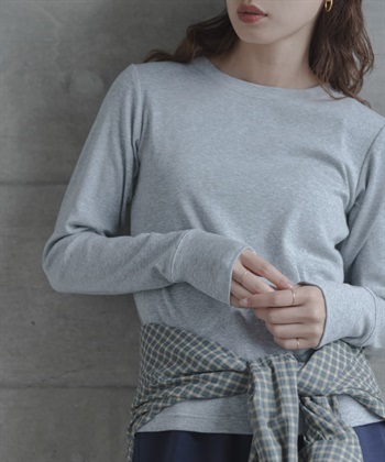 柔滑羅紋圓領套衫