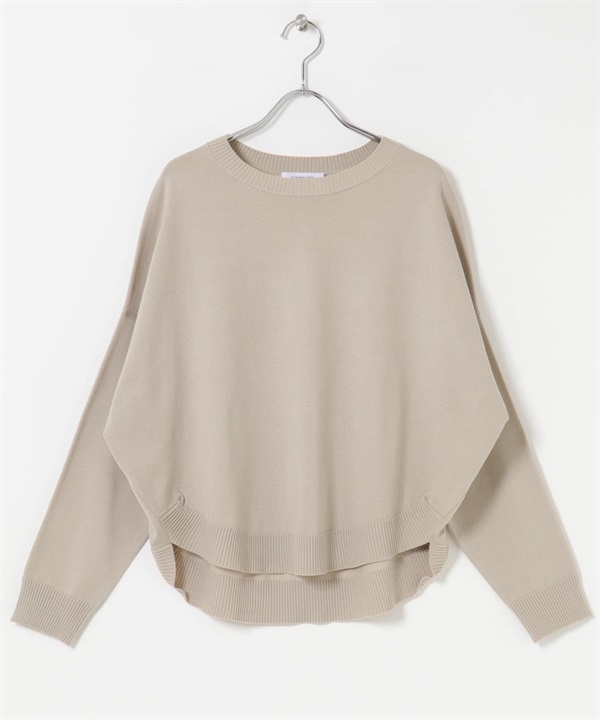 防起毛球繭型針織衫(淺膚色-FREE-L.BEIGE)