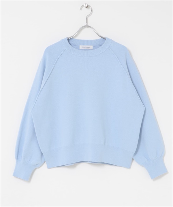 大學T設計針織衫(淺藍色-FREE-LIGHT BLUE)