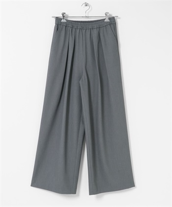 雙褶輕便寬褲(灰色-36-GRAY)