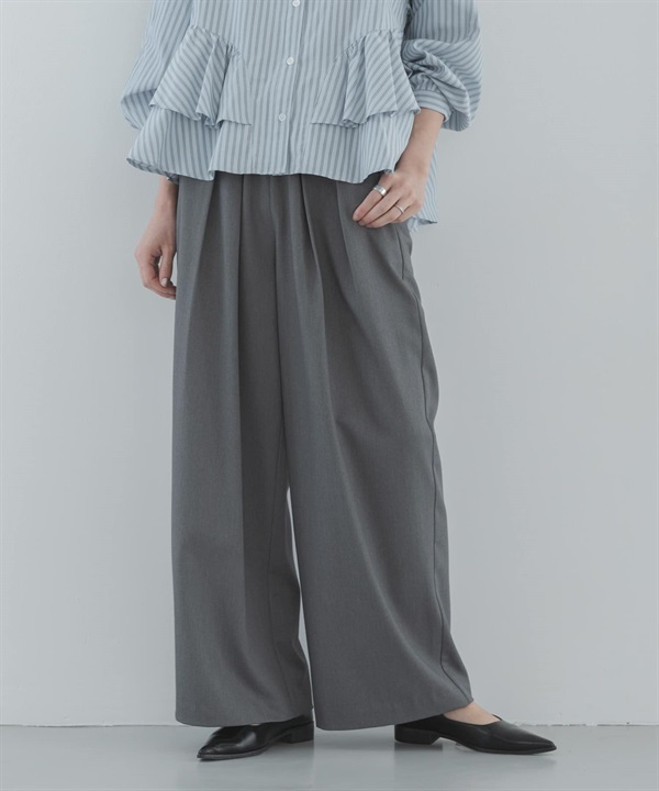 雙褶輕便寬褲