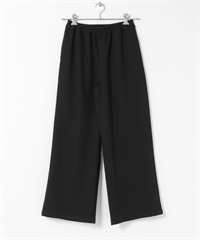 防起毛球EASY CARE寬版輕便長褲(黑色-36-BLACK)