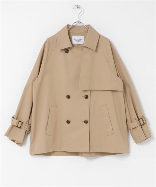 防潑水短版風衣(膚色-36-BEIGE)