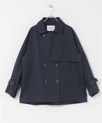 防潑水短版風衣(藏青色-38-NAVY)
