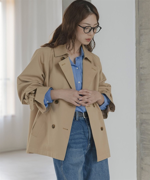 防潑水短版風衣