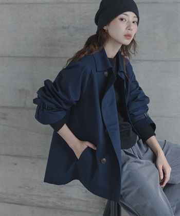 防潑水短版風衣