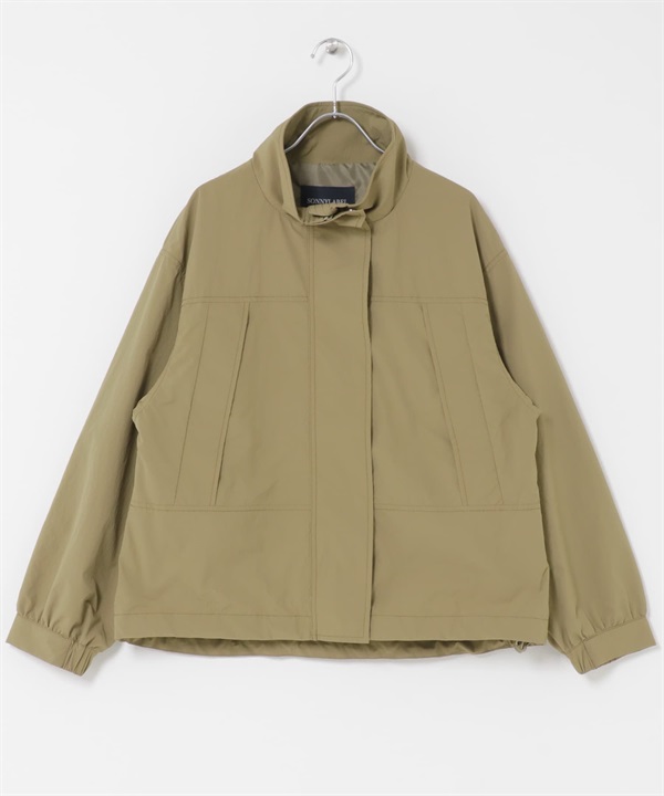防潑水立領尼龍夾克(卡其綠膚色-FREE-其他膚色)