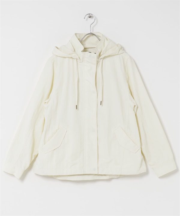 防潑水多機能連帽登山外套(米色-FREE-OFF WHITE)