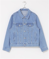 經典短版牛仔外套(淺藍色-FREE-LIGHT INDIGO BLUE)