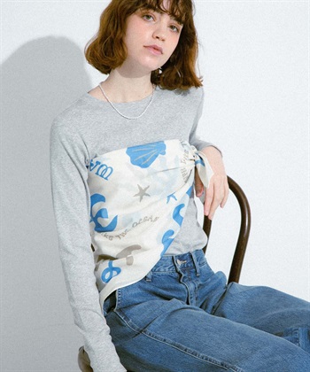 TOYAMEG聯名印花方巾