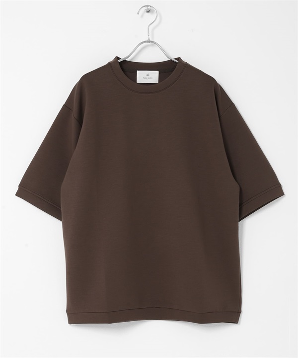 絲光空氣層針織布T恤(棕色-M-BROWN)