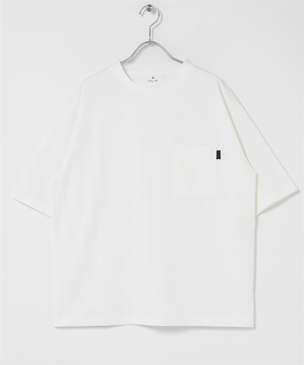 羅馬布口袋短袖T恤(白色-M-WHITE)