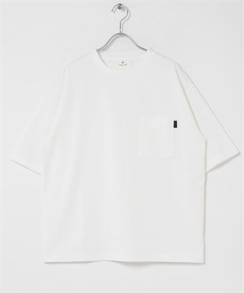 羅馬布口袋短袖T恤(白色-XL-WHITE)