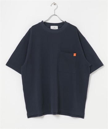 泡泡紗短袖T恤(藏青色-L-NAVY)