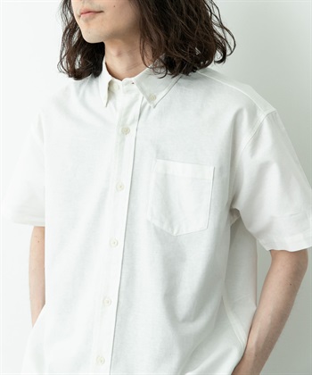 抗菌牛津扣領短袖襯衫