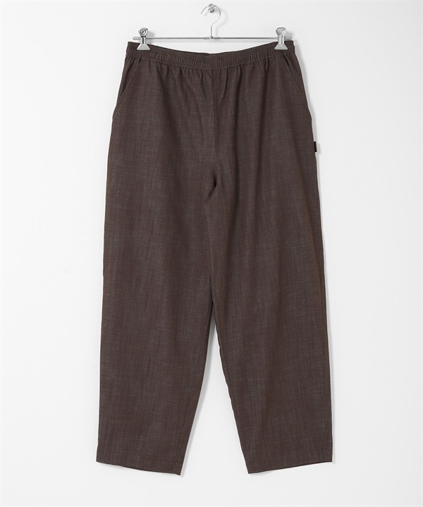 仿牛仔輕便寬褲(棕色-S)