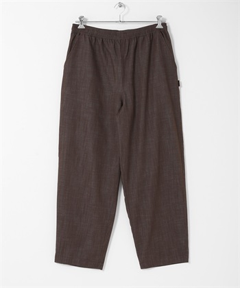 仿牛仔輕便寬褲(棕色-L-BROWN)