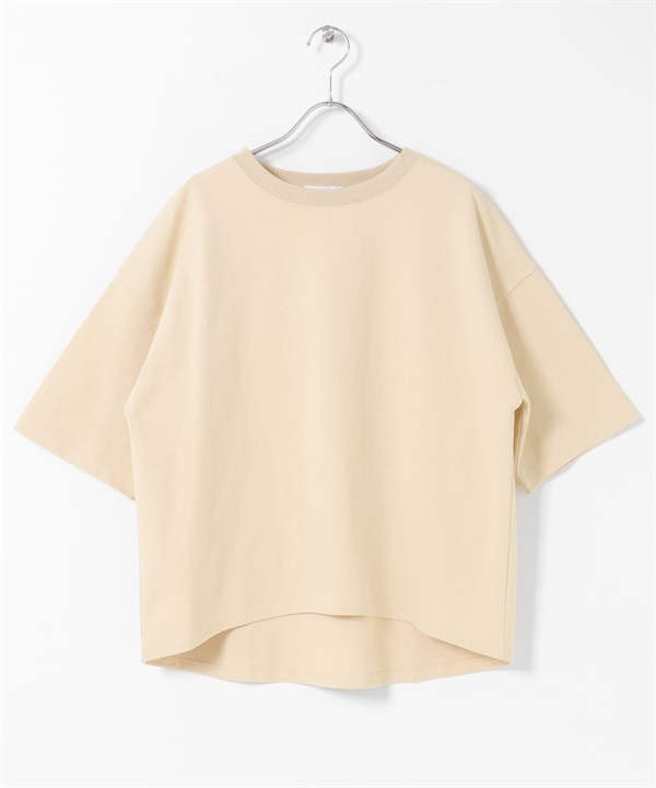 棉質五分袖套衫(膚色-FREE-BEIGE)