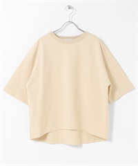 棉質五分袖套衫(膚色-FREE-BEIGE)