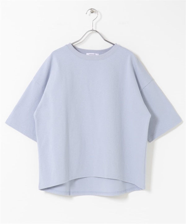 棉質五分袖套衫(藍色-FREE-BLUE)