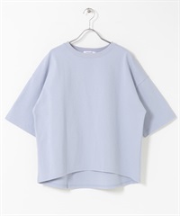 棉質五分袖套衫(藍色-FREE-BLUE)