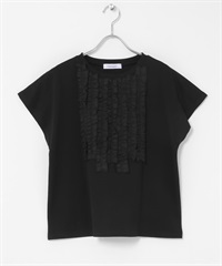 正面荷葉邊套衫(黑色-FREE-BLACK)