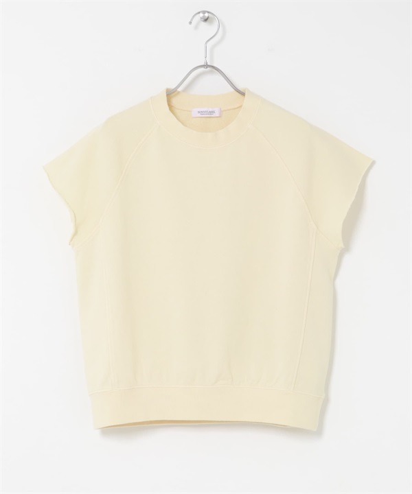 棉紗法式袖上衣(米色-FREE-OFF WHITE)