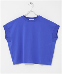 UV CUT涼感法式袖T恤(藍色-FREE-BLUE)