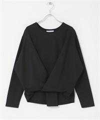 正面打褶羅馬布套衫(黑色-FREE-BLACK)