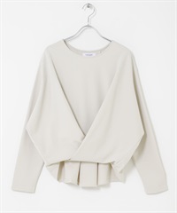 正面打褶羅馬布套衫(淺灰色-FREE-LIGHT GRAY)