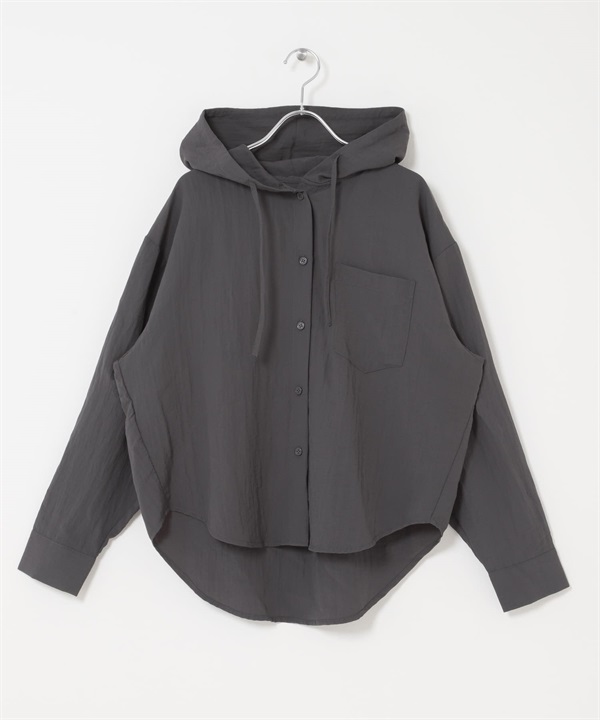 多款連帽襯衫(炭灰色-FREE-CHARCOAL GRAY)