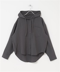多款連帽襯衫(炭灰色-FREE-CHARCOAL GRAY)