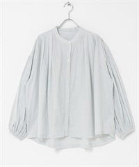 空氣感棉質打褶蓬袖罩衫(薄荷綠-FREE-MINT)