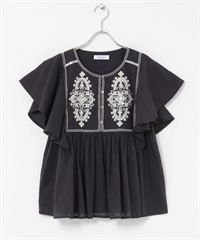 亮片刺繡罩衫(黑色-FREE-BLACK)