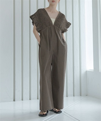 多款碎褶連身褲