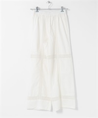 定型蕾絲棉質輕便長褲(原色-FREE-其他白色)