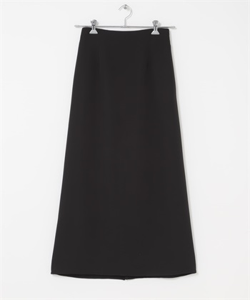 雙層織物直筒裙(黑色-36-BLACK)