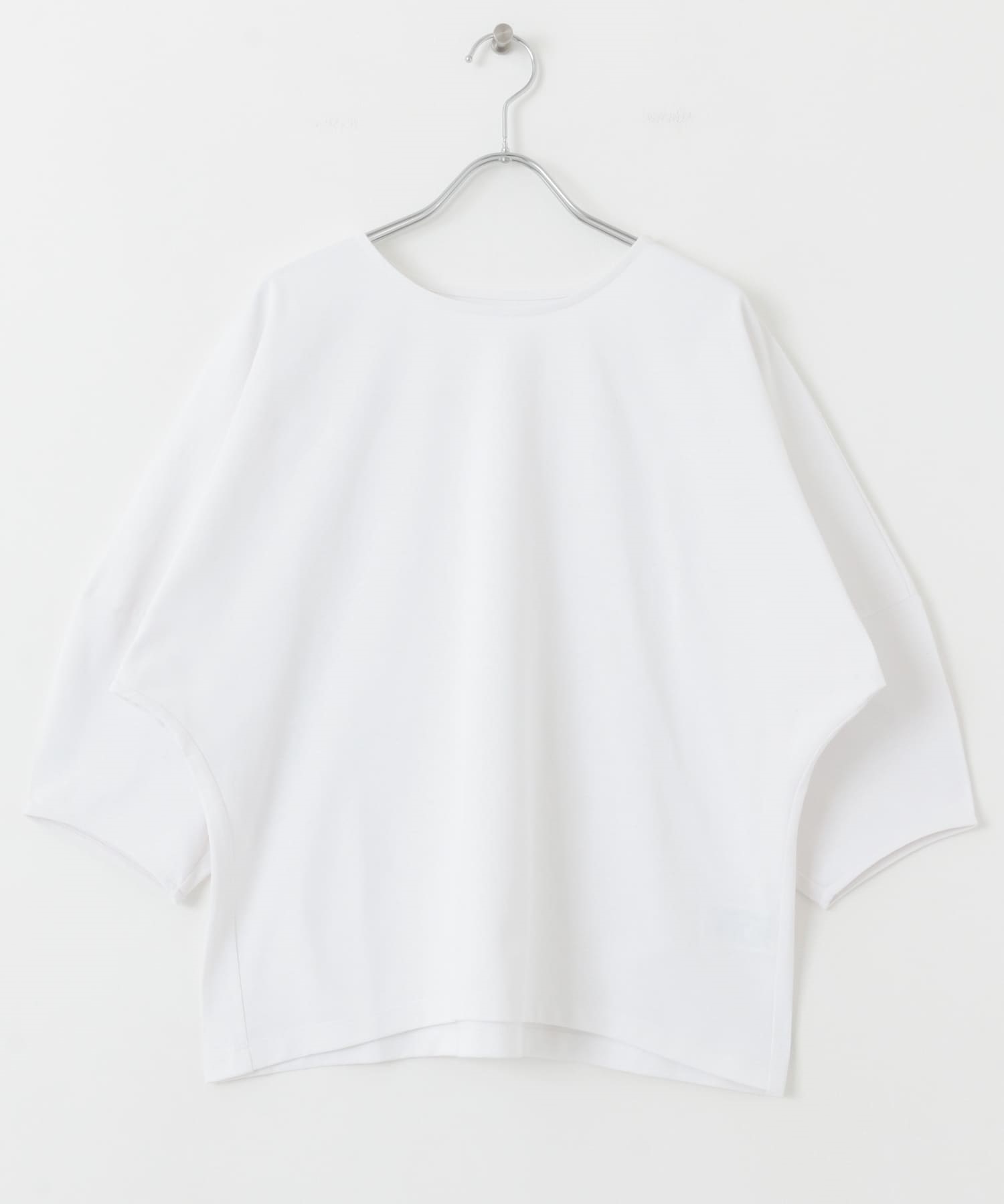 UR TECH COOL涼感繭型袖T恤(米色-FREE-OFF WHITE)