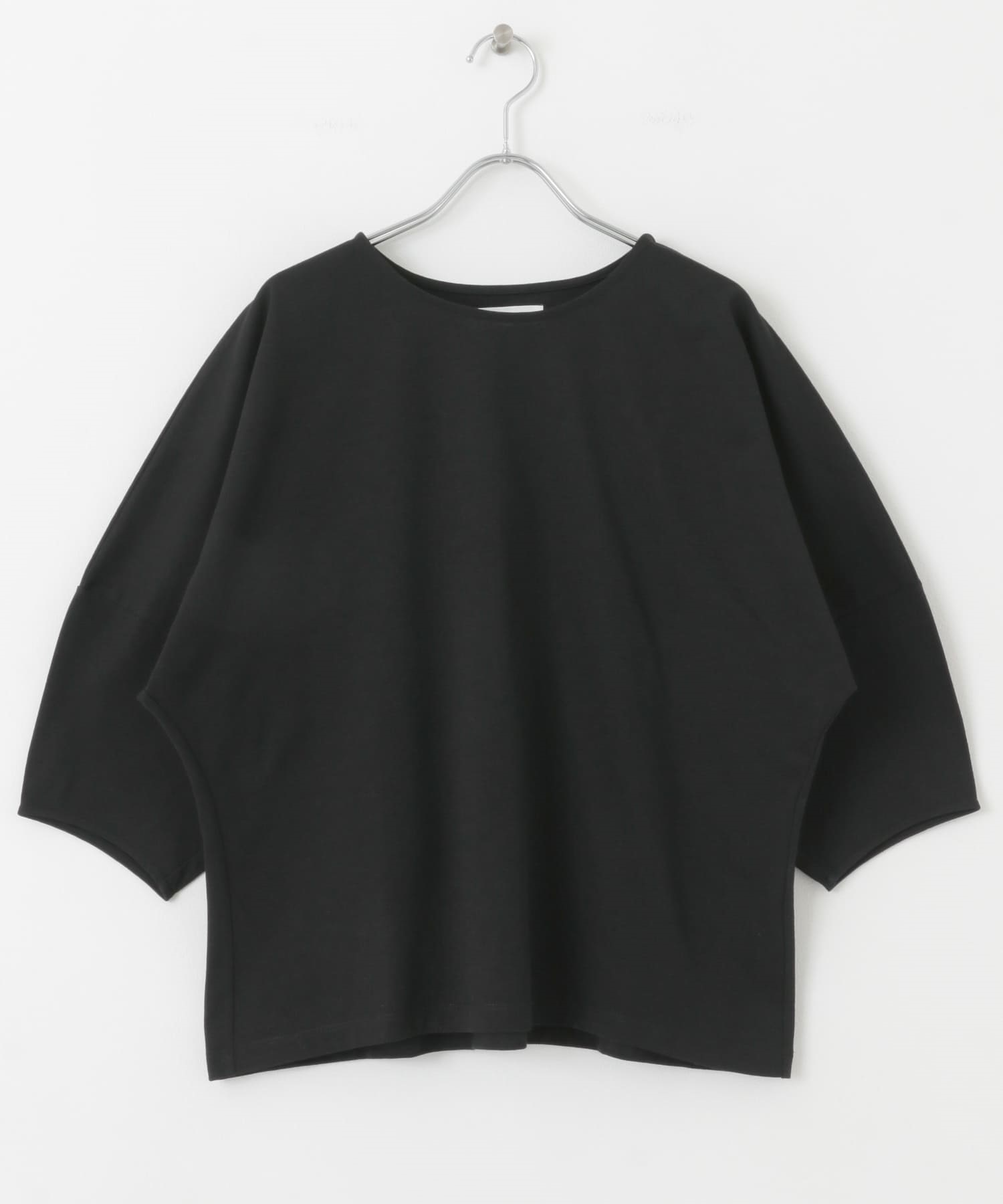 UR TECH COOL涼感繭型袖T恤(黑色-FREE-BLACK)