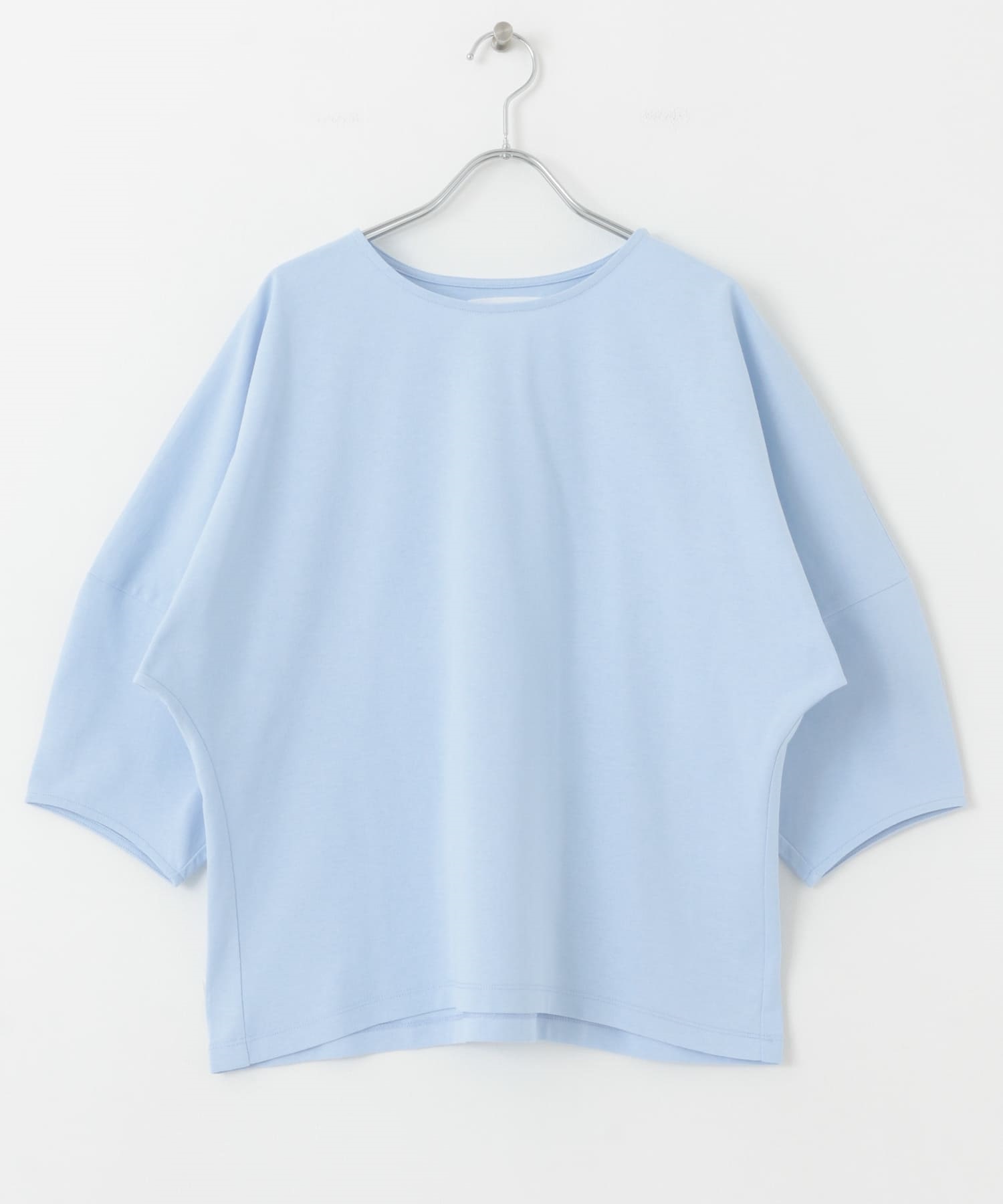 UR TECH COOL涼感繭型袖T恤(藍色-FREE-BLUE)