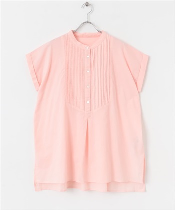 空氣感棉質細褶禮服襯衫(淡粉紅-FREE-LIGHT PINK)