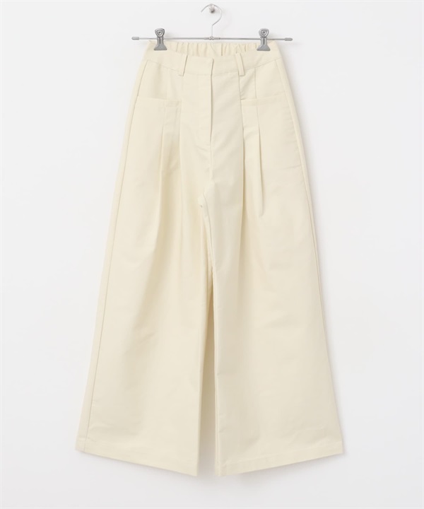 雙褶寬褲(米色-36-OFF WHITE)