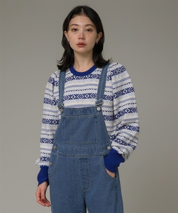 牛仔吊帶褲