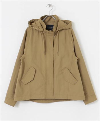 防潑水連帽登山外套(膚色-36-BEIGE)